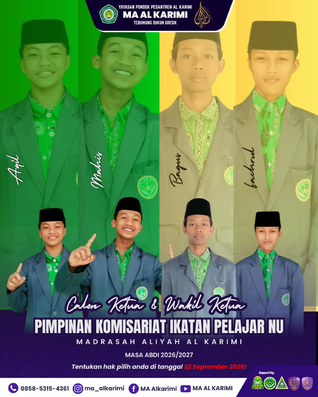 PEMILU RAYA ORGANISASI KEMURIDAN MA AL KARIMI